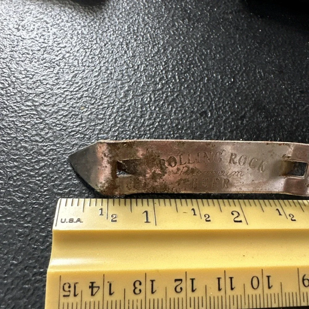 Vintage Bottle Opener Rolling‎ Rock Premium Beer Can & bottle Opener Metal